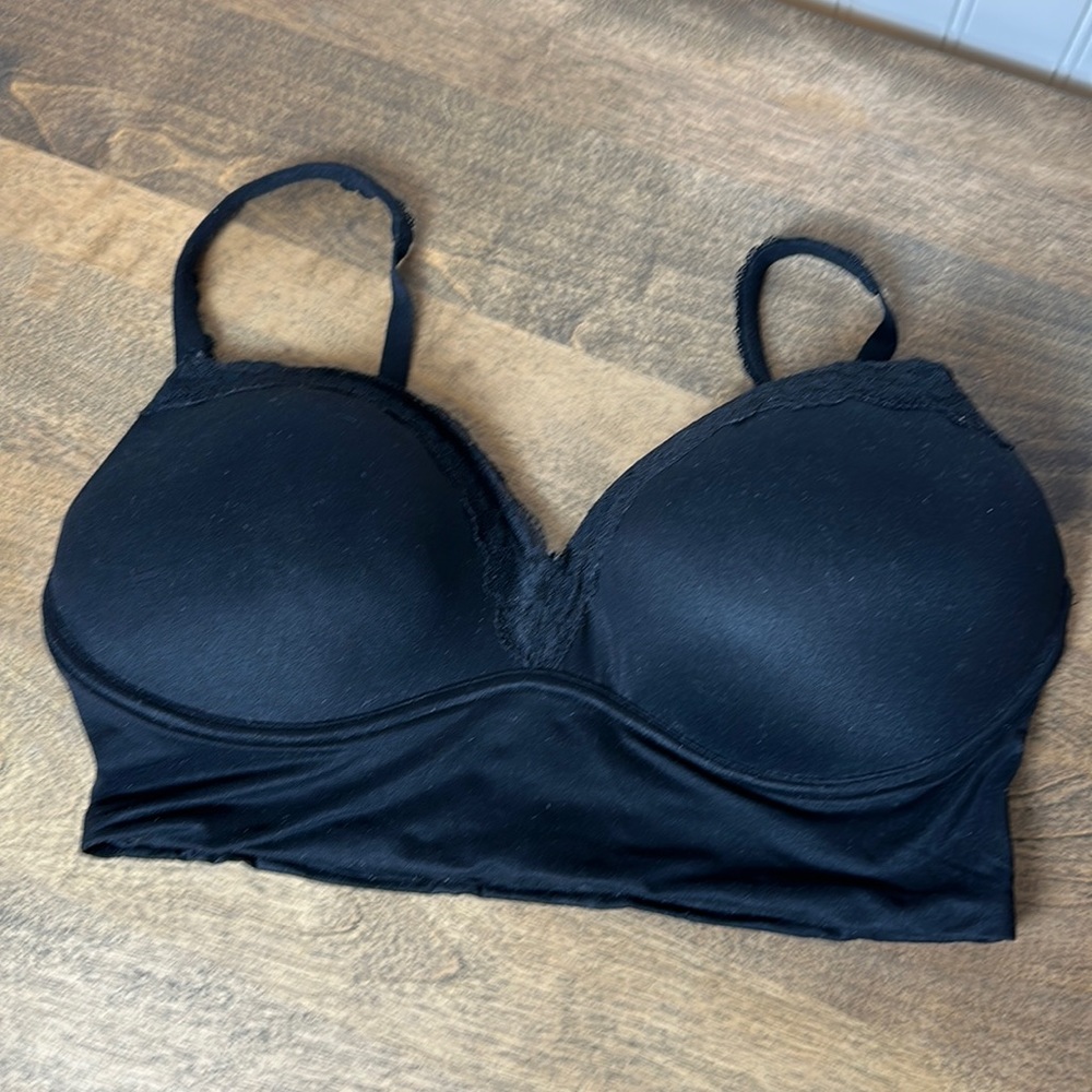 Victoria’s Secret Padded No Wire Bra Black 34DD